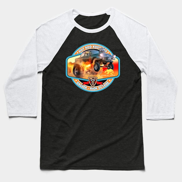 Hot Rod Gasser Baseball T-Shirt by ploxd